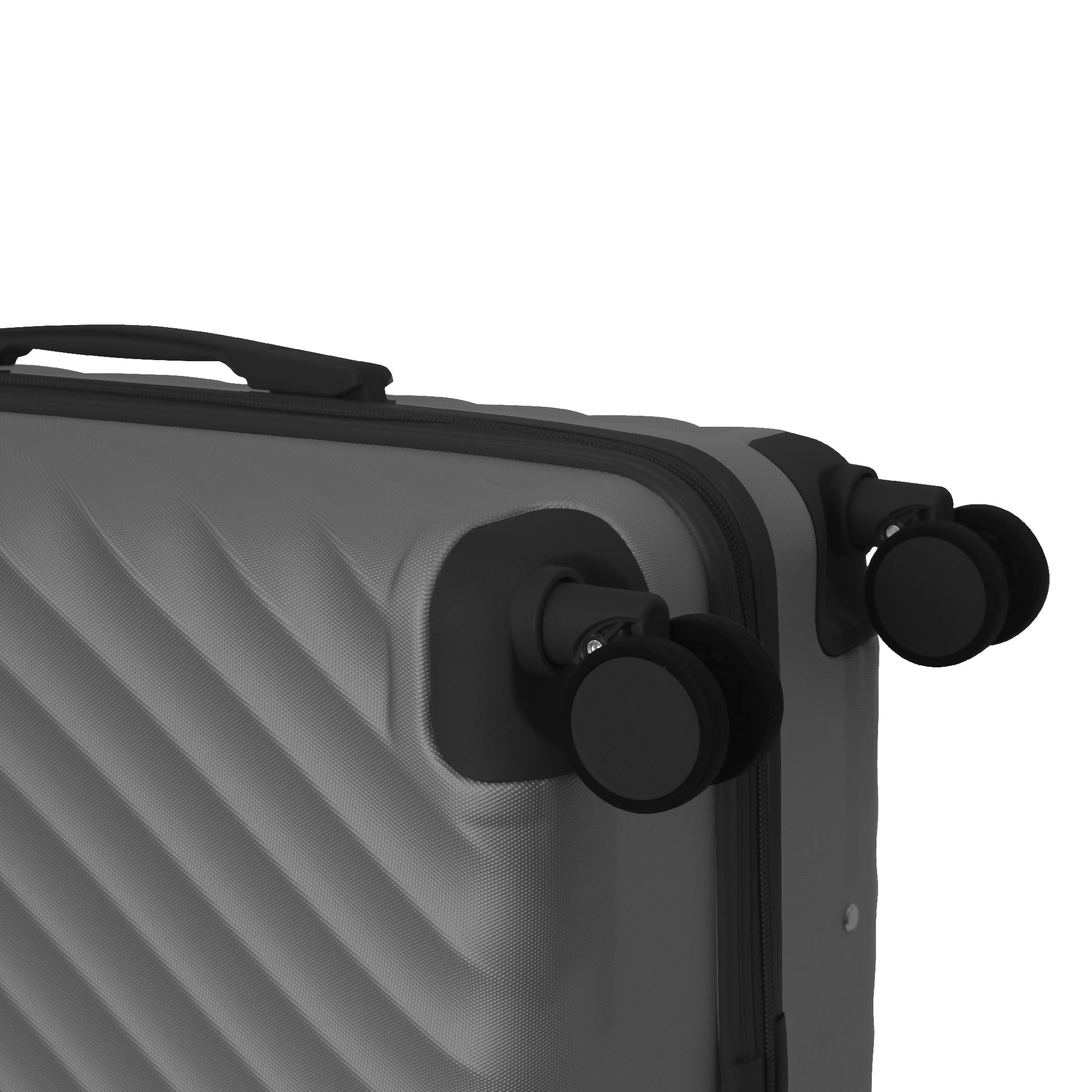 Luggage Sets ABS Hardshell 3pcs Luggage, Lightweight Durable Suitcase Sets Spinner Wheels Suitcase With TSA Lock 20''24''28'' Available(Grey Ash)_voghion.com